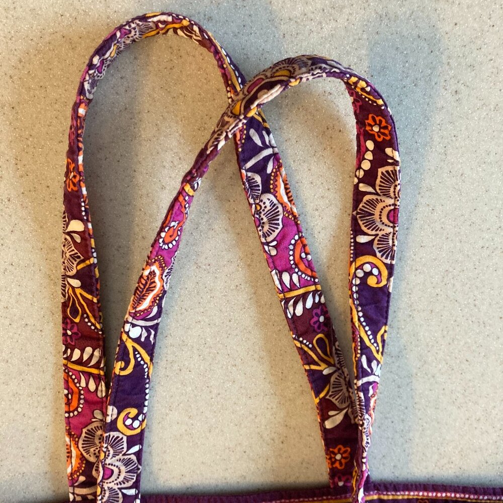 Vera Bradley Tote Shoulder Bag Purple Safari Sunset - Picture 12 of 14